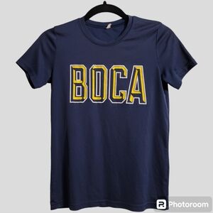 BOCA Shirt Boys Medium Navy Blue Short Sleeve Athleisure Athletic Performance
